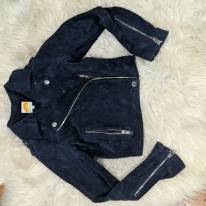 100% suede leather lining jacket